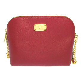 Michael Kors マイケルコース コーティングレザー ロゴプレート ショルダーバッグ/FP-1705 F17/レッド/斜め掛けバッグ【オールシーズン】【♀】【A】【レディース】/b250616★■581834【中古】