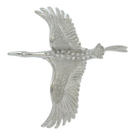 0.21ct/スワンモチーフ/白鳥・バード ダイヤモンド ブローチ ペンダントトップ/Pt900/K14WG-21.1g/プラチナ×ホワイトゴールド【♀】【N】【レディース】■580854【中古】