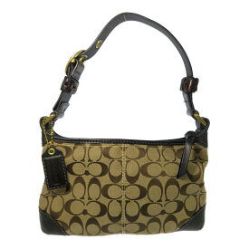 COACH コーチ シグネチャー ホーボー・ワンショルダーバッグ ハンドバッグ/11430/ベージュ×ブラック【オールシーズン】【♀】【B】【レディース】/b250624★■582483【中古】