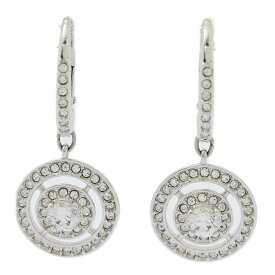 SWAROVSKI スワロフスキー ラウンドフォルム・キュービックジルコニア スウィング ピアス/合金/メッキ-3.5g/シルバー/プレゼント【♀】【A】【レディース】/h250702★■583182【中古】