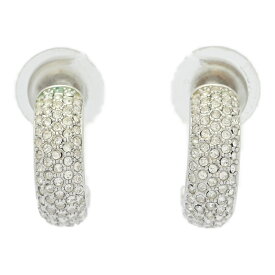 SWAROVSKI スワロフスキー フープ・キュービックジルコニア ピアス/合金/メッキ-4.7g/シルバー/プレゼント/記念日【♀】【B】【レディース】/h250702★■583183【中古】