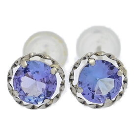 TA0.43ct/スタッド・タンザナイト ピアス/Pt900-0.6g/プラチナ/12月誕生石/淡彩/上品/プレゼント/記念日【♀】【S】【レディース】/h250708★■582760【中古】