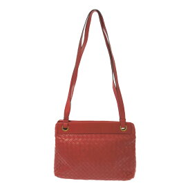 BOTTEGA VENETA ボッテガヴェネタ イントレチャート・レザー ハンドバッグ/10100101334/レッド/ワンショルダー/プレゼント【オールシーズン】【♀】【B】【レディース】/b250709★■584145【中古】
