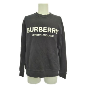 BURBERRY バーバリー ビッグ ロゴプリント スウェット・パーカー・トレーナー トップス/SP/ブラック/プレゼント【♂】【B】【メンズ】/b250715★■583977【中古】