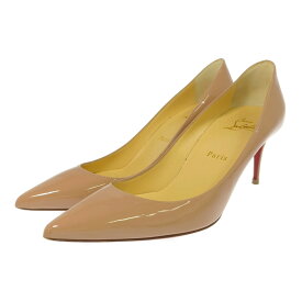Christian Louboutin クリスチャンルブタン パテントレザー ポインテッドトゥ ヒール パンプス 靴/37 1/2/ベージュ系【オールシーズン】【♀】【C】【レディース】/b250723★■585275【中古】