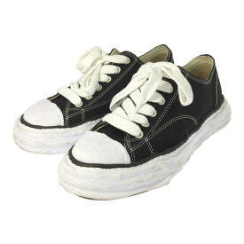 MIHARAYASUHIRO ミハラヤスヒロ "PETERSON23" OG Sole Canvas Low-top Sneaker ＃42 スニーカー 靴/A11FW702/42/ブラック【オールシーズン】【♂】【A】【メンズ】/b250723★■585279【中古】