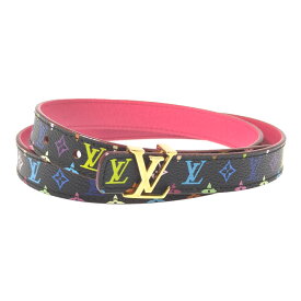 LOUIS VUITTON ルイヴィトン モノグラム・ミニ・サンチュール・LV バックル レザー スリムベルト/ノワール/ドレスベルト【♀】【A】【レディース】/b250725★■585547【中古】