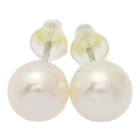 アコヤ真珠/Japan Pearl/養殖真珠・Φ7.5mm 真珠（パール）ピアス/K14WG/585-1.4g/ホワイト 翌日配送可【♀】【B】【レディース】/h250808★■586707【中古】