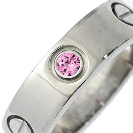 Cartier カルティエ ラブ/LOVE・ピンクサファイア3Pリング・指輪/K18(WG無)-9.5g/11号/#51/ホワイト/翌日配送可【♀】【S】【レディース】/h250901★■587453【中古】