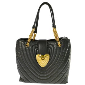 ESCADA エスカーダ ゴールドハートバックル キルティング チェーン トートバッグ/5028886/ブラック/トートバッグ【オールシーズン】【♀】【A】【レディース】/b250902★■589617【中古】
