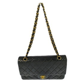 CHANEL シャネル マトラッセ・WフラップWチェーンショルダー・ショルダーバッグ/ブラック/翌日配送可【♀】【A】【レディース】/b250916★■590441【中古】