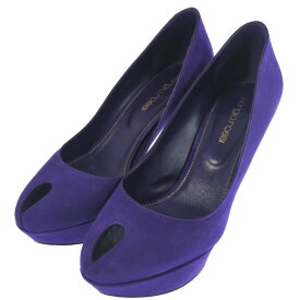 sergio rossi セルジオロッシ スエードレザー カットデザイン ヒール パンプス 靴/36 1/2/パープル/プラットフォーム【オールシーズン】【♀】【B】【レディース】/b250929★■592150【中古】