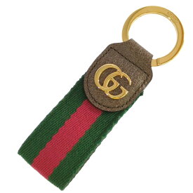 GUCCI グッチ シェリーラインキーリング・キーホルダーキーケース/ブラウン/翌日配送可【♀】【A】【レディース】/b251003★■592653【中古】