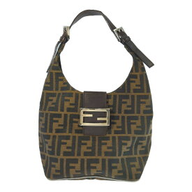 FENDI フェンディ ズッカ・キャンバス レザー ミニバッグ ハンドバッグ トートバッグ/2308-26686-099/ブラウン【オールシーズン】【♀】【C】【レディース】/b251007★■593031【中古】