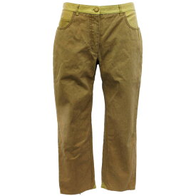 CHANEL シャネル レザー切り替え ストレートパンツ/AH734/44/ブラウン/翌日配送可【♀】【B】【レディース】/b251011★■593410【中古】