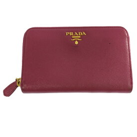 PRADA プラダ サフィアーノ・ラウンドファスナー長財布/1M1157/ピンク/翌日配送可【♀】【B】【レディース】/b251015★■593444【中古】