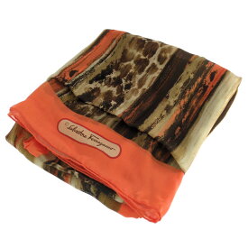 Salvatore Ferragamo サルヴァトーレフェラガモ スカーフネックウェア/オレンジ/翌日配送可【♀】【A】【レディース】/b251015★■593694【中古】