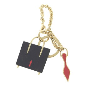 Christian Louboutin クリスチャンルブタン バッグチャーム キーリング・キーホルダーキーケース/イエロー/翌日配送可【♀】【A】【レディース】/b251016★■593682【中古】