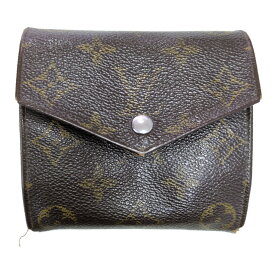 LOUIS VUITTON ルイヴィトン モノグラム レザー ミニ財布 2つ折り財布 ウォレット/ブラウン/翌日配送可【♀】【C】【レディース】/b251021★■593951【中古】