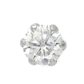 (ラスト1点) 自社オリジナル製品 未使用 0.1ct/モアサナイト(Moissanite) 1P・モアッサナイトピアス/Pt900-0.1g/プラチナ 翌日配送可【S】【メンズ・レディース】/h251101★■590629【中古】