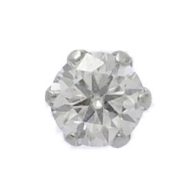(ラスト1点) 自社オリジナル製品 未使用 0.1ct/モアサナイト(Moissanite) 1P・ピアス/Pt900-0.1g/プラチナ【S】【メンズ・レディース】/h251101★■595295【中古】