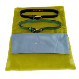 GUCCI グッチ ハンドルカバー・ハンドルシェイパー2本バッグアクセサリー/ブラック×グリーン/翌日配送可【S】【メンズ・レディース】/b251106★■595738【中古】
