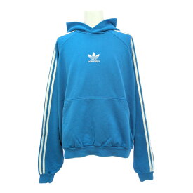 BALENCIAGA バレンシアガ adidas Hoodie Large Fit・アディダス ロゴ スウェット・パーカー・トトップス/729322/1/ブルー【♂】【A】【メンズ】/b251111★■595977【中古】