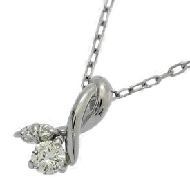 0.06ct/フラワーモチーフ・ダイヤモンド ネックレス・ペンダント/K18WG/750-1.1g/ホワイトゴールド/プレゼント/記念日【♀】【S】【レディース】/h251111★■595863【中古】