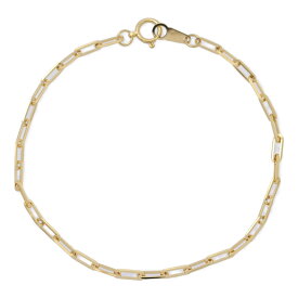 プレーン ペーパークリップ チェーン ブレスレット/K18YG/750-2.4g/イエローゴールド/プレゼント/記念日【S】【メンズ・レディース】/h251111★■595463【中古】