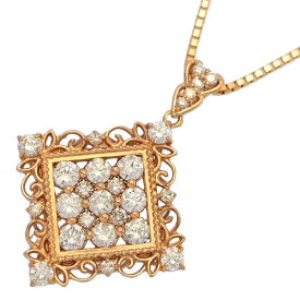 1ct/ダイヤモンドネックレス・ペンダント/K18PG/750-6.2g/ピンクゴールド 翌日配送可【S】【メンズ・レディース】/h251113★■595781【中古】