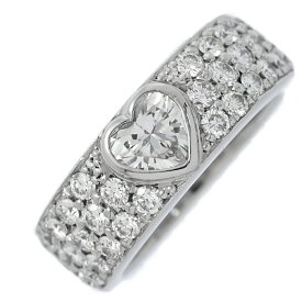 1.11ct/FD:0.595ct/パヴェセッティング・ダイヤモンドリング・指輪/Pt900-12.6g/11.5号/#51.5/サイズ直し可/プラチナ 翌日配送可【♀】【N】【レディース】/h251114★■595656【中古】