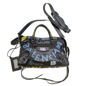 BALENCIAGA バレンシアガ クラシックシティグラフィティ・2WAYショルダーストラップ ハンドバッグ/431621/ブラック/翌日配送可【♀】【B】【レディース】/b251115★■596650【中古】