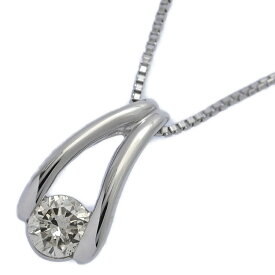 0.2ct/1P・ダイヤモンド ワンポイント シンプル ネックレス・ペンダント/K18WG/750-2.7g/ホワイトゴールド/プレゼント/記念日【♀】【S】【レディース】/h251205★■597718【中古】