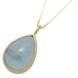 アクアマリンキャッツアイネックレス・ペンダント/K18YG/750-3.4g/イエローゴールド 翌日配送可【♀】【N】【レディース】/h251209★■595338【中古】