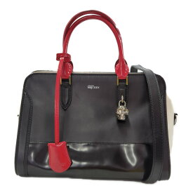 (限定値下げ) Alexander McQueen アレキサンダーマックイーン スカルパドロック ショルダー ハンドバッグ/544483/ブラック×レッド×ホワイト【オールシーズン】【♀】【B】【レディース】/b251211★■599302【中古】