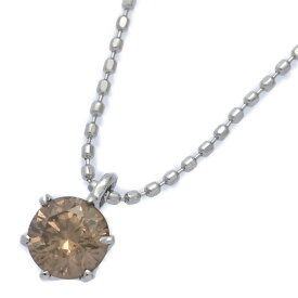 0.283ct/シンプルライン・プチ・ダイヤモンドネックレス・ペンダント/Pt900-Pt850-1.3g/プラチナ 翌日配送可【♀】【N】【レディース】/h251212★■598508【中古】