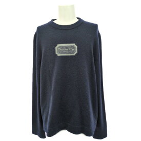 (限定値下げ) Christian Dior クリスチャンディオール ロゴ ニット・セータートップス/243M645AT474_C988/185/100A　XL/ネイビー/翌日配送可【A】【メンズ・レディース】/b251213★■599598【中古】