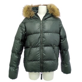 (ラスト1点) DUVETICA デュベティカ ダウンVega ファー ジャケット/U252.00/46/グリーン/翌日配送可【♀】【A】【レディース】/b251217★■599684【中古】