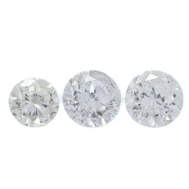 限定値下げ 天然 ダイヤモンド ルース セット 3石 計1.06ct H-I カラーレス ラウンドブリリアント 裸石 指輪 ネックレス ピアス加工 DIY 即発送【♀】【S】【レディース】/h251219★■599917【中古】