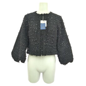 (ラスト1点) マーリエルカセット M Maglie le cassetto×冨張愛》ツイードで魅せるこなれブルゾン/7/ブラック/デート/大人かわいい【秋冬】【♀】【S】【レディース】/b251224★■600802【中古】