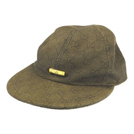 (ラスト1点) GUCCI グッチ GGキャンバス・キャップ 帽子 BBキャップ/ブラウン系【オールシーズン】【♀】【B】【レディース】/b251225★■601046【中古】