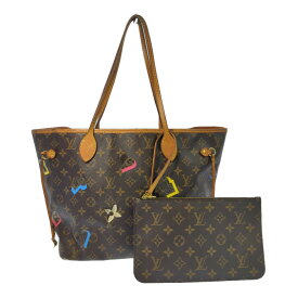 (ラスト1点) LOUIS VUITTON ルイヴィトン モノグラム・ネヴァーフルMM ラブロック・トートバッグ ポーチ付き/M44364/ケニアブラウン【オールシーズン】【♀】【B】【レディース】/b251227★■601417【中古】