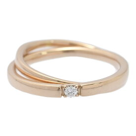 4℃ ヨンドシー 2トーン テクスチャー ダイヤモンド リング・指輪/K18PG/750-3.8g/6号/#46/ピンクゴールド/プレゼント/記念日【♀】【S】【レディース】/h260112★■600919【中古】