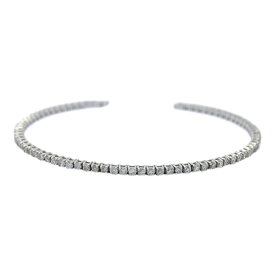 1ct/フルエタニティセッティング ダイヤモンド バングル/K18WG/750-3.4g/ホワイトゴールド/プレゼント/記念日【♀】【S】【レディース】/h260113★■602070【中古】