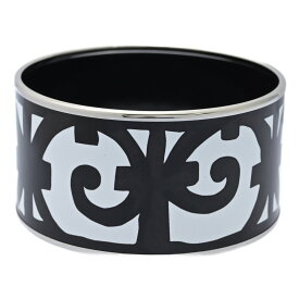 HERMES エルメス エマイユGM・＃Mバングル/合金/メッキ-66.1g/ブラック×ホワイト/プレゼント/記念日【♀】【A】【レディース】/h260113★■601777【中古】