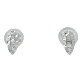 FD:0.06ct/ペアスタッド リーフモチーフ リーフデザイン ダイヤモンド ピアス/Pt950-0.7g/プラチナ/プレゼント/記念日【♀】【N】【レディース】/h260113★■601121【中古】