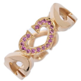 Cartier カルティエ Cハートオブカルティエ 17P ピンクサファイア リング 指輪/K18PG/750-6.9g/13号/#53/ピンクゴールド【♀】【S】【レディース】/h260114★■601899【中古】