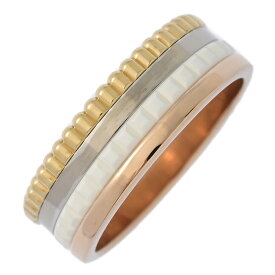 美品 BOUCHERON ブシュロン キャトル クラシック スモール リング 指輪/K18W+P+B/750,3カラー-5.9g/13号/#53/ゴールド【♀】【S】【レディース】/h260115★■601720【中古】