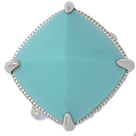 美品 TU13.12ct/FD:1.02ct/ターコイズ トルコ石 ダイヤモンド リング・指輪/Pt950-9.6g/12号/#52/プラチナ【♀】【N】【レディース】/h260115★■601466【中古】