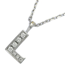 EYEFUNNY アイファニー イニシャル Lモチーフ ダイヤモンド ネックレス ペンダント/K18WG/750-6.9g/ホワイトゴールド【S】【メンズ・レディース】/h260115★■601665【中古】